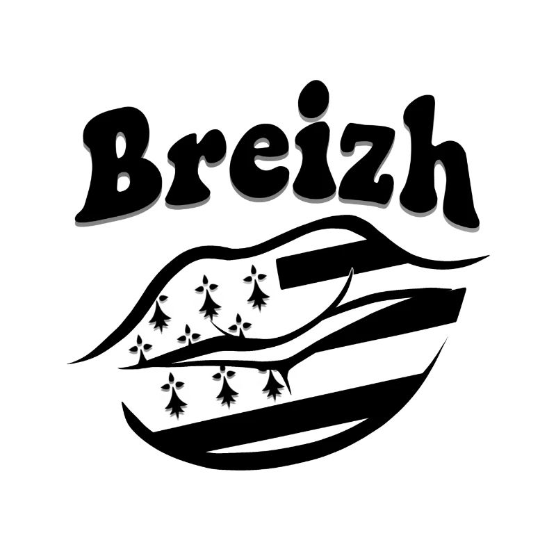 Breizh Bretagne design drapeau bouche