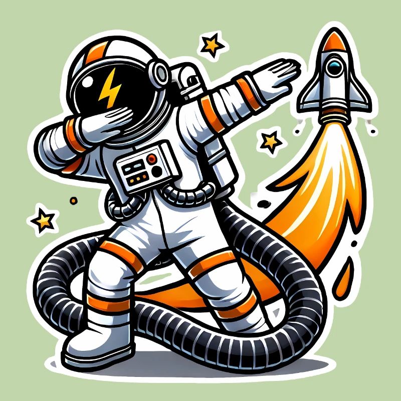 Drôle Dabbing astronaute conception spatiale