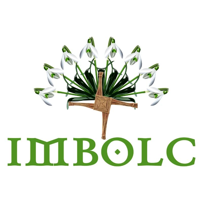 imbolc with snowdrop semicircle