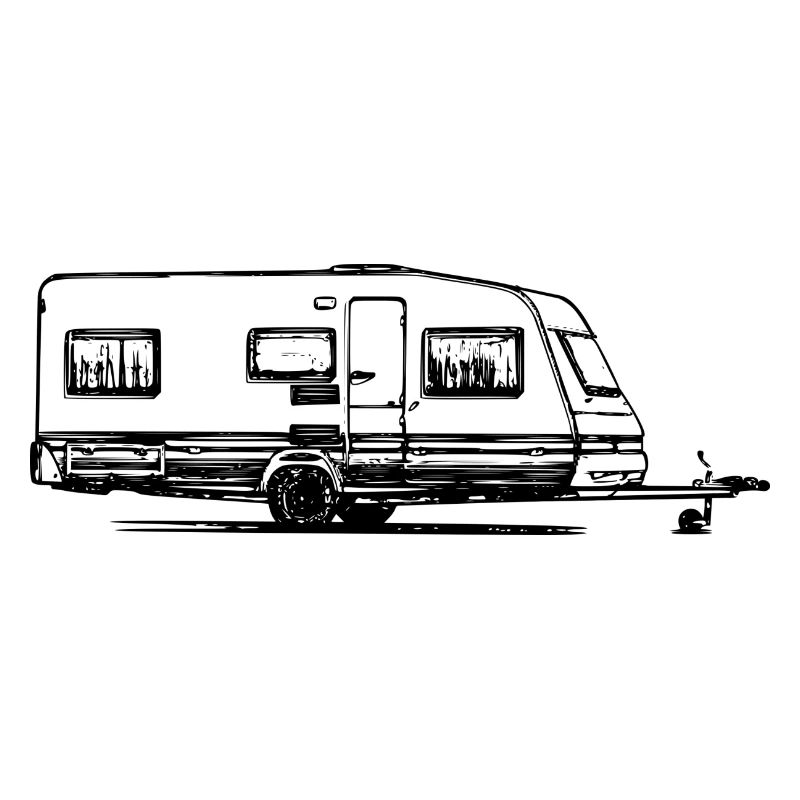 Caravane Camper Camping noir