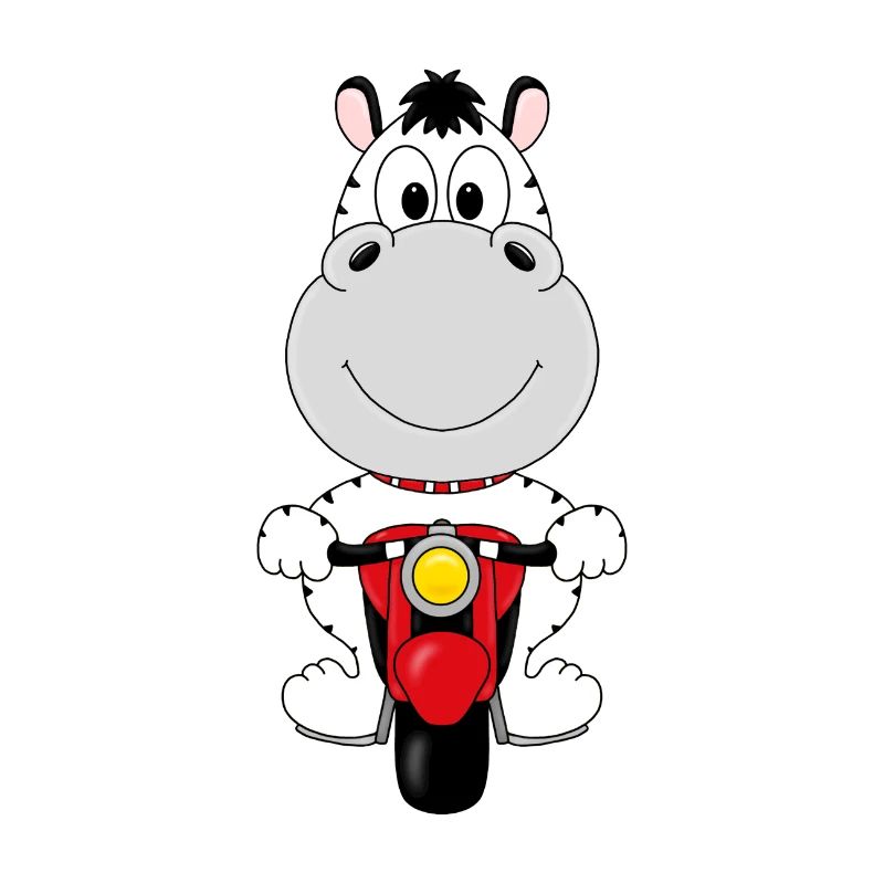 ZEBRA - MOTORRAD - BIKER - TIERISCH - TIER