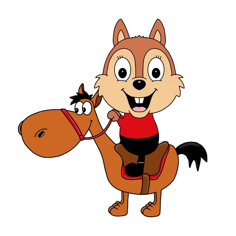 PFERD - REITEN - TIERE - EICHHÖRNCHEN - PONY