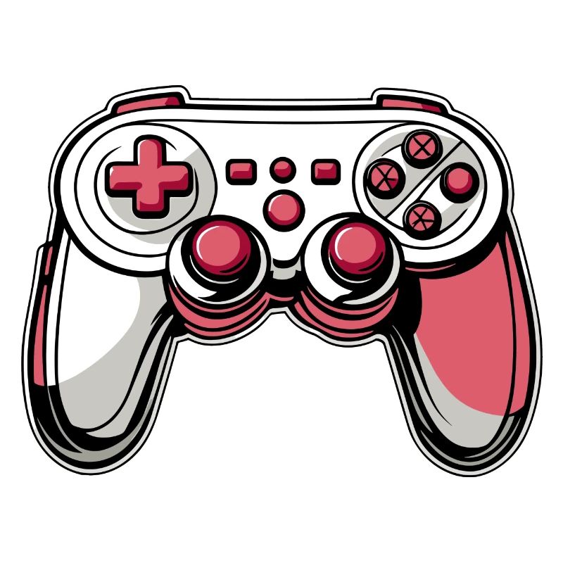 Controller Pink Red Illustration