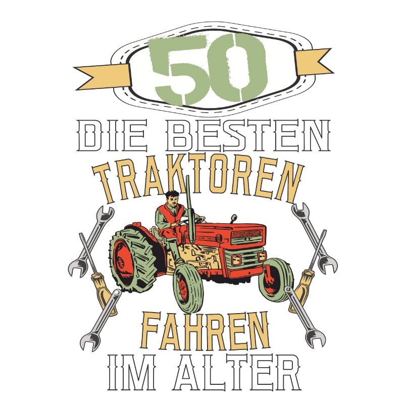 50 Geburtstag Traktor Treker Bauer Trecker Rentner