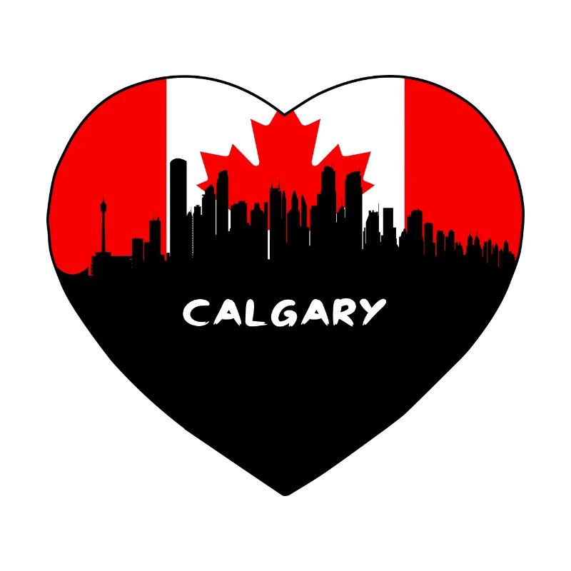 Calgary Canada Flag Skyline Souvenir de voyage