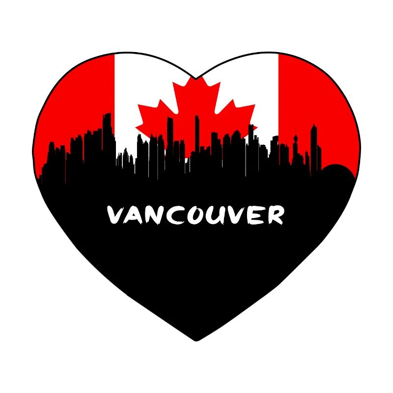 Souvenir de voyage Skyline du drapeau du Canada de Vancouver