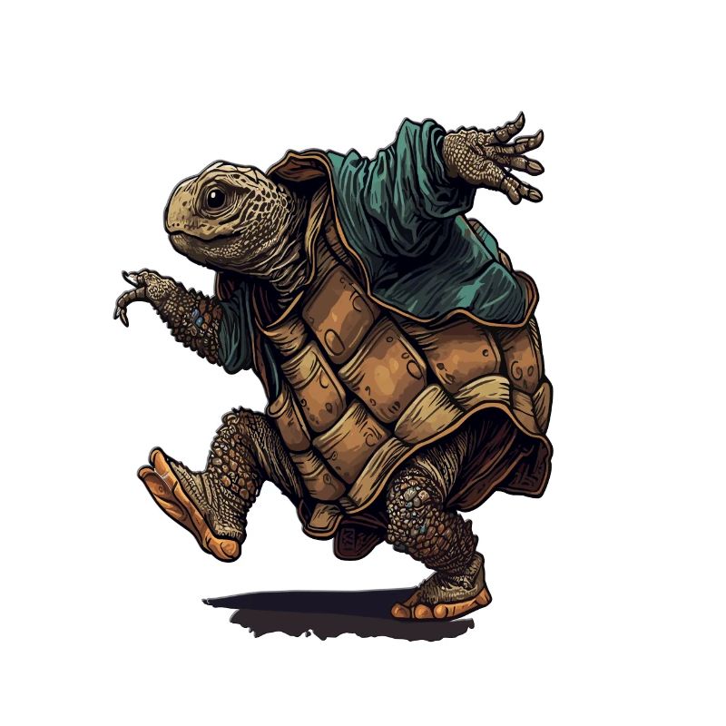Turtle Ninja Dance drôle de design