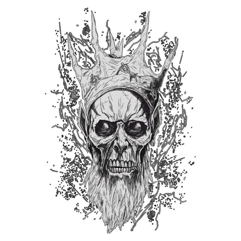 Gothic Line King Throne Horror Skull Horror Dark