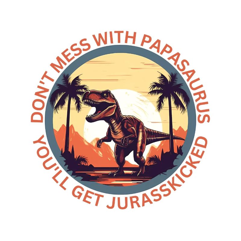 Witziges Papa Papasaurus Dino Dinosaurier Geschenk