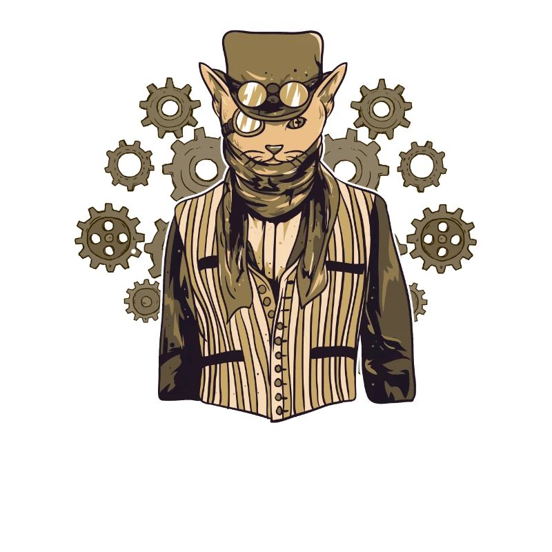 Hipster Cat Engineer Design Cool Drôle Drôle