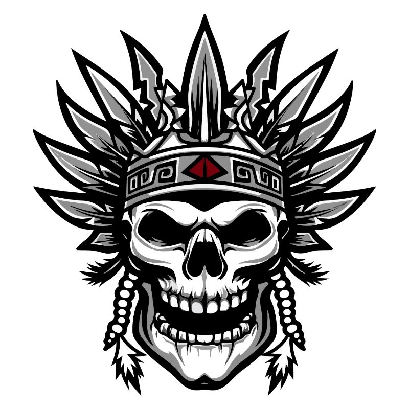 Häuptling Apache Totenkopf Indianer