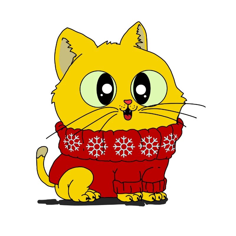 Moelleux chaton en pull moelleux