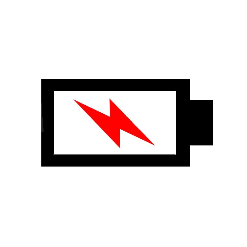 Empty battery, Charging battery, Aufladen
