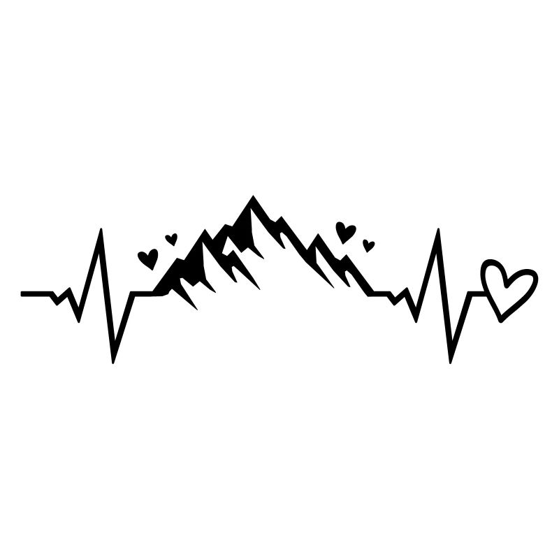 heartbeat mountains pulse symbol
