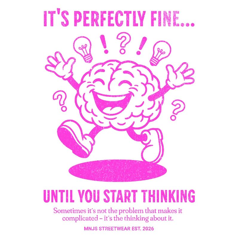 Neon Brain Thinking Joke