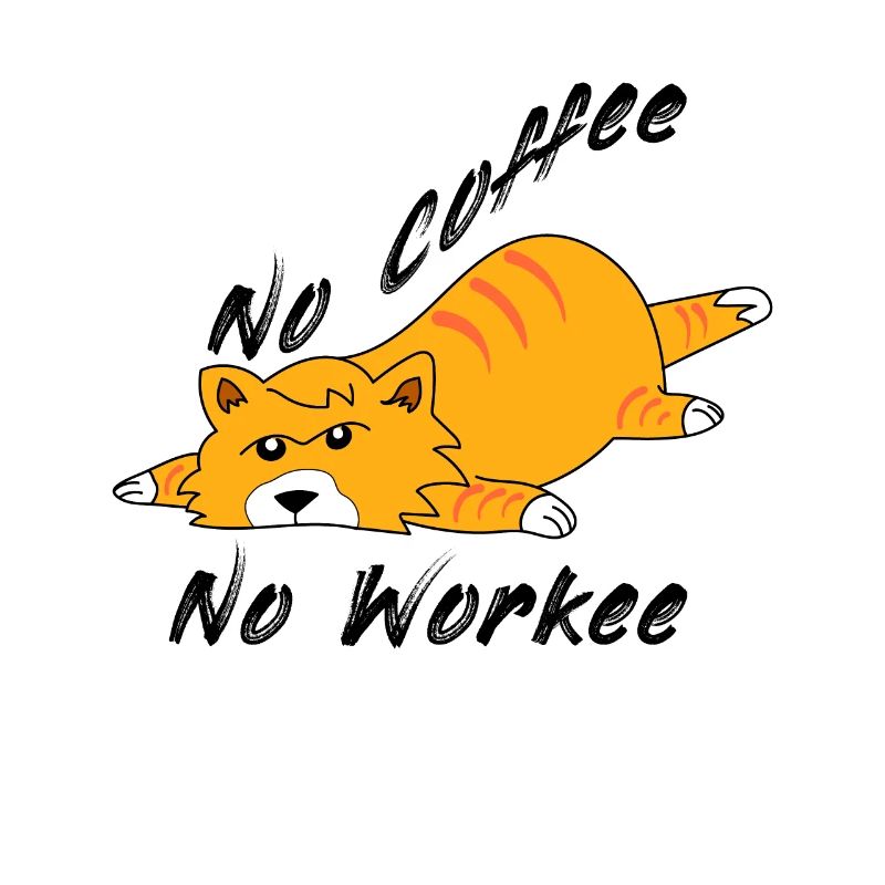Pas de café Pas de travail Café Chat Chats Cadeau