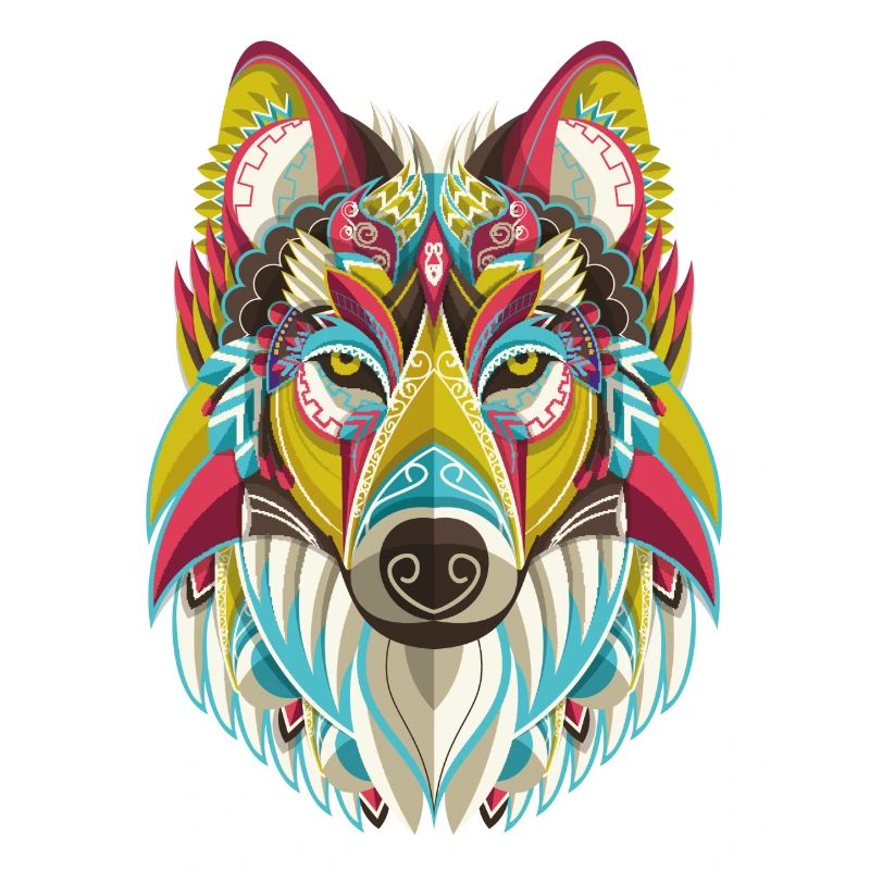 loup de couleur