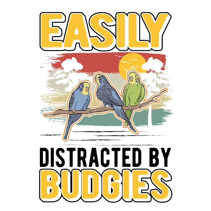Facilement distrait par les perruches Budgerigar