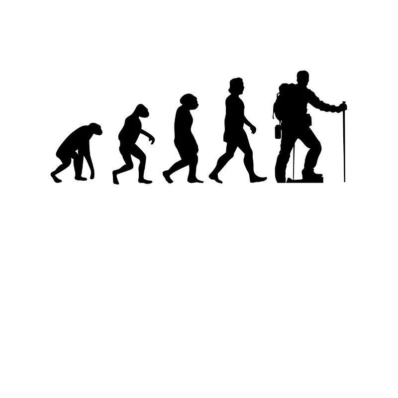 Hikers Evolution Mountain Hiking Mountaineering