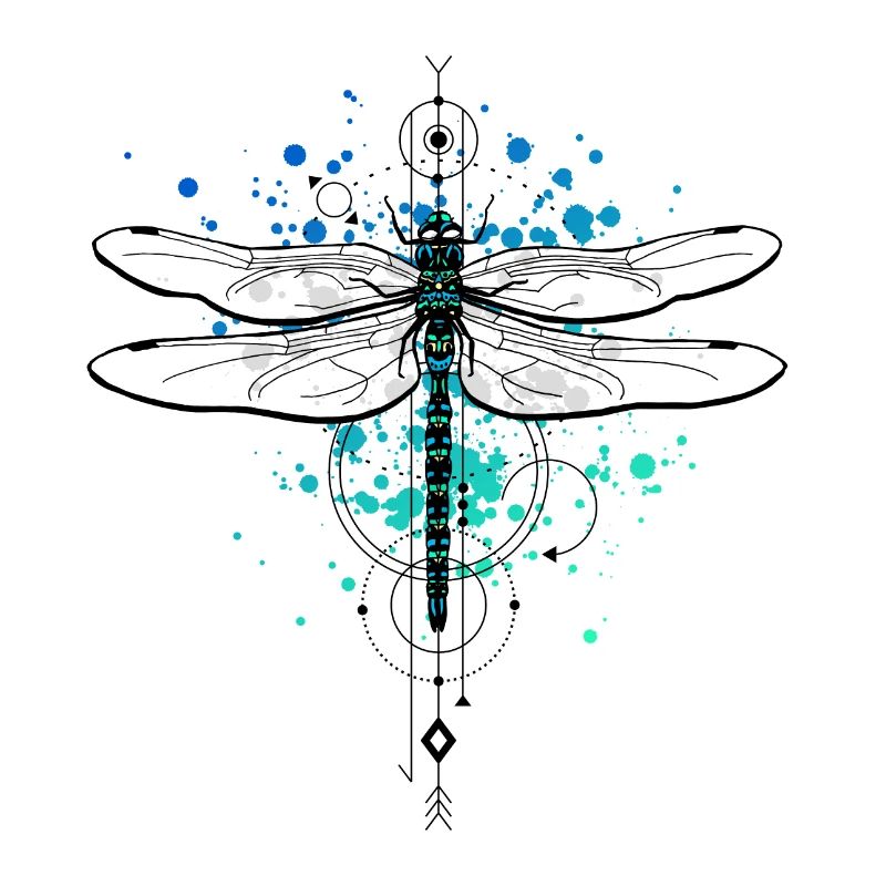 Libelle Illustration Design - Éclaboussures de couleur, cercles
