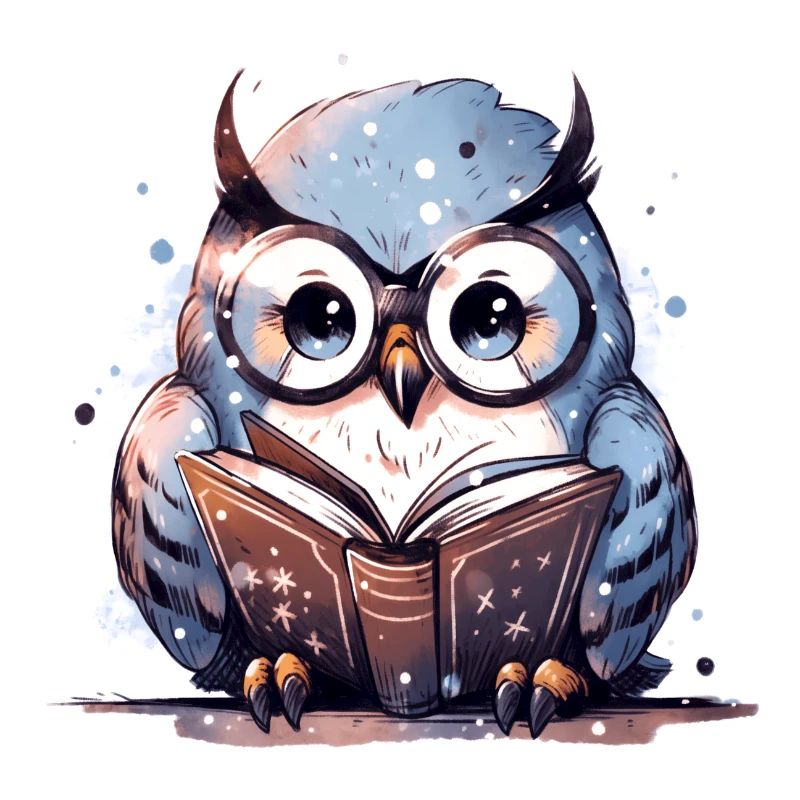 Süße Eule Buch Lesen Lesefan Bücher
