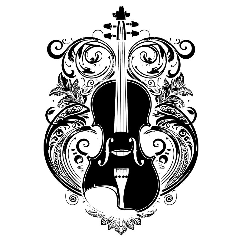 Style de dessin animé de violon