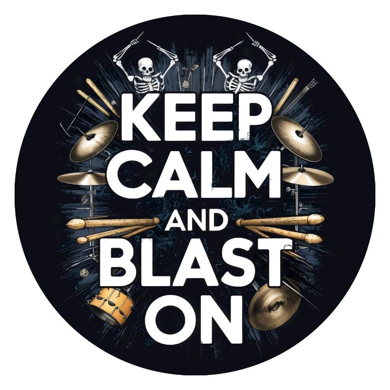 Drummer Blast Beats KEEP CALM AND BLAST ON
