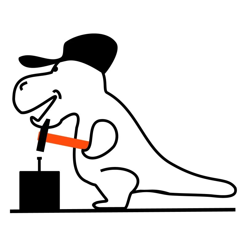 Dino mit Hammer