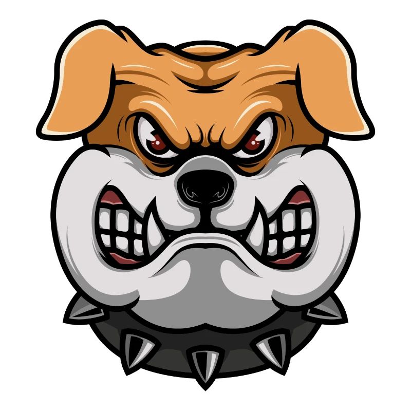 bulldog head comic dog