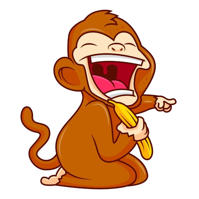 singe banane drôle de bande dessinée bébé singe