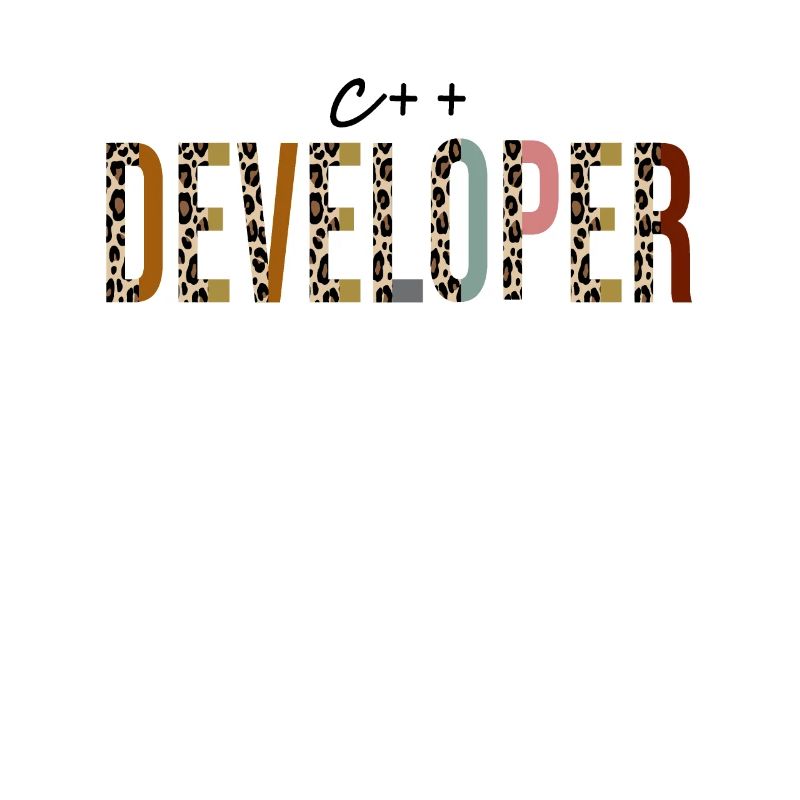 C++ developer Leopard Print Funny
