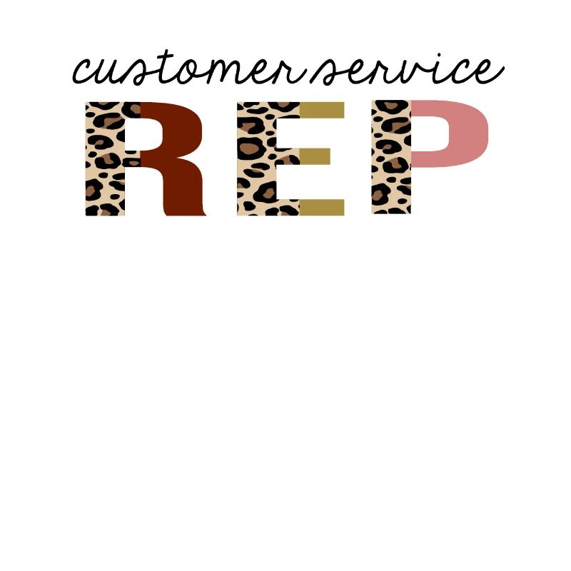 Service à la clientèle Représentant Leopard Print Funny
