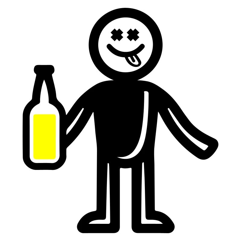 Bier Trinken Silhouette