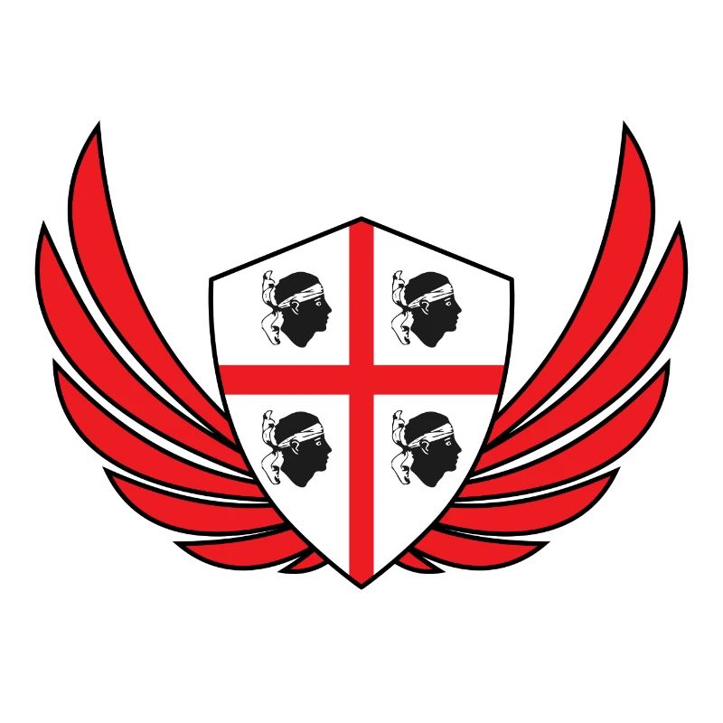 Sardinia flag wings Sardinian Italy gift