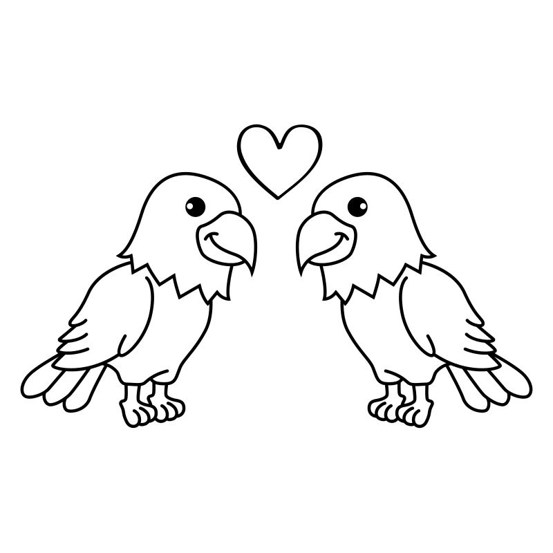 Adler Comic Paar Liebe