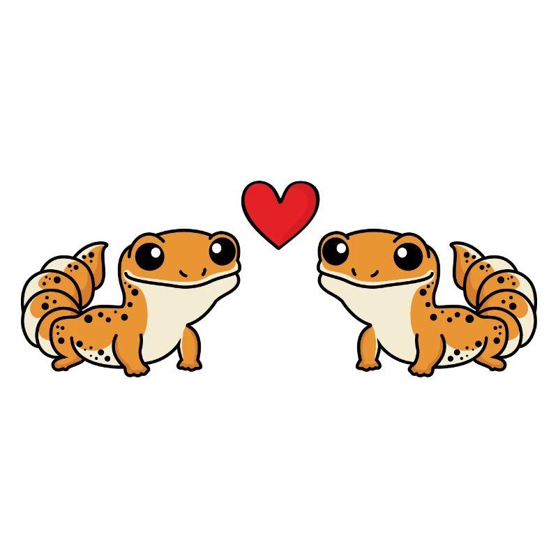 Gecko Comic Paar liebe