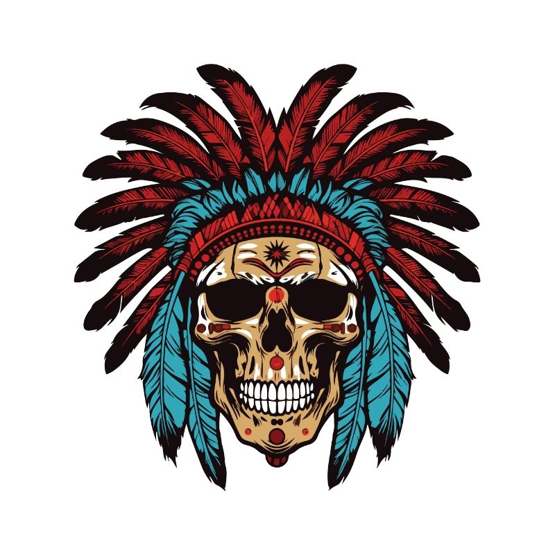 Apache Totenkopf Indianer Häuptling
