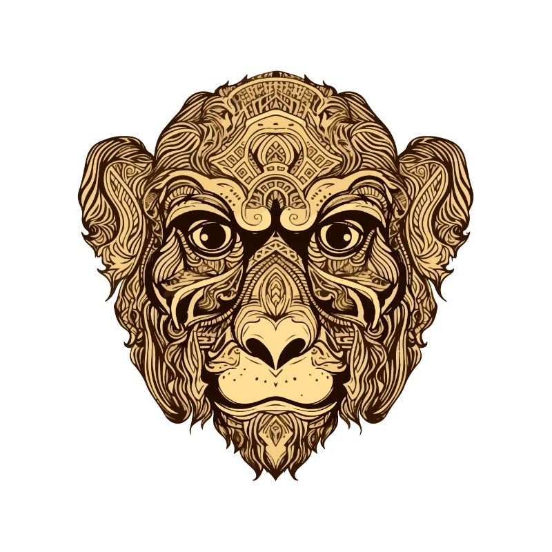 Affe Kopf Tier