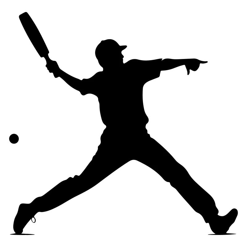 Silhouette d’homme de cricket