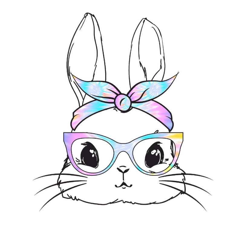 Cute Rabbit with glasses