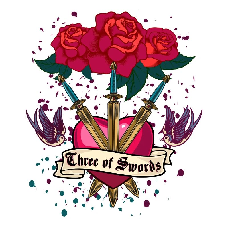 Heartbreak Herzschmerz Schwerter Tarot Geschenk