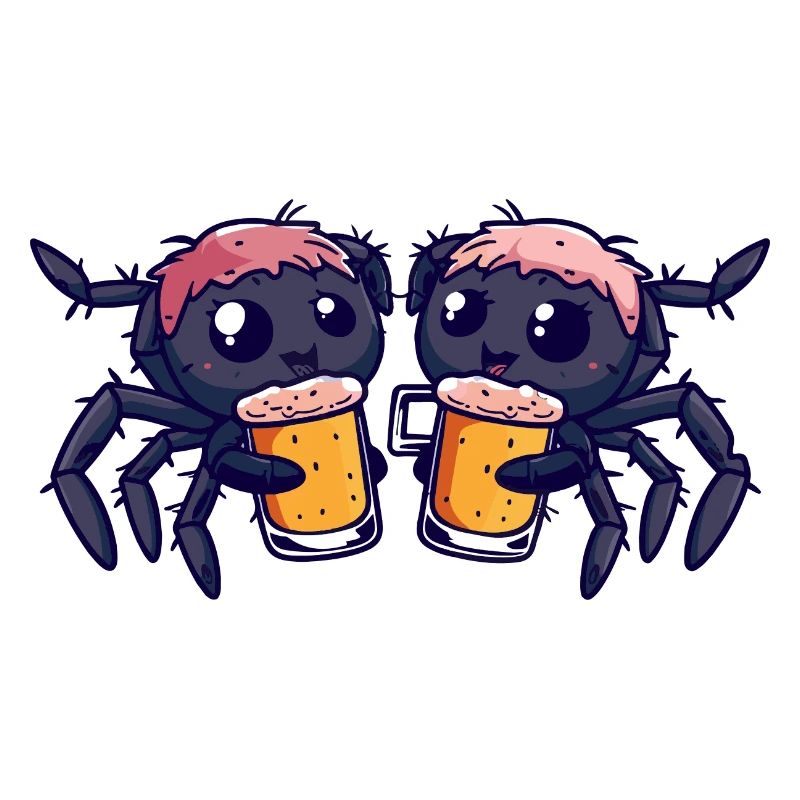 Tarantula Comic Bier Lustig Saufen