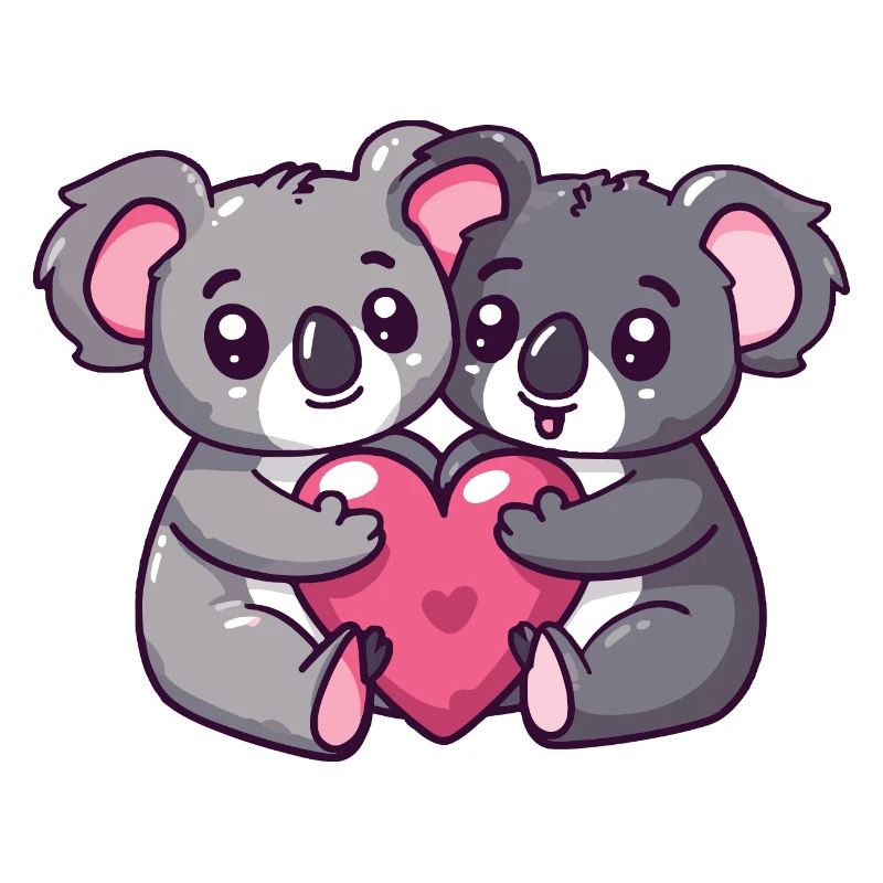 Koala Comic Paar Liebe