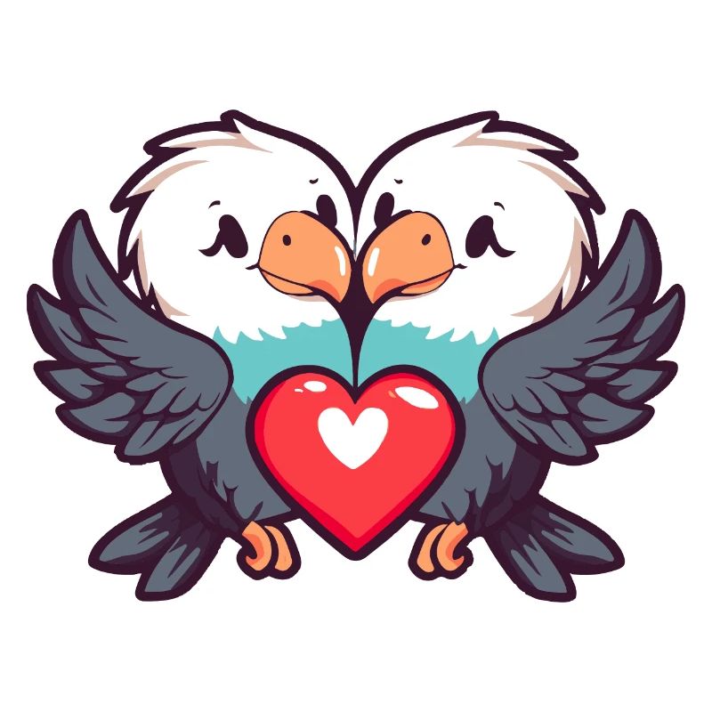 Adler Comic Paar Liebe