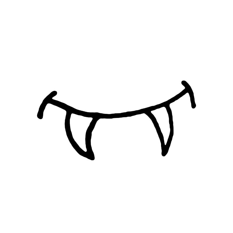 Vampire teeth, cartoon