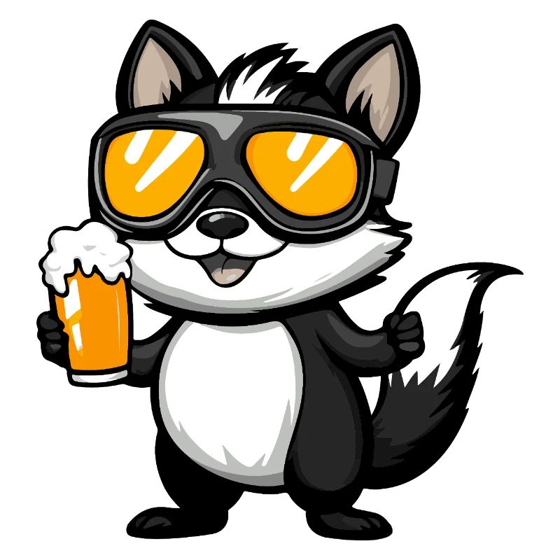 Stinktier Apres Ski Bier Comic