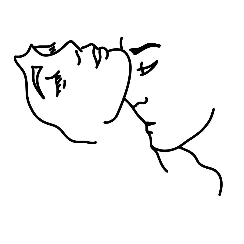 Baiser l'amour du cou