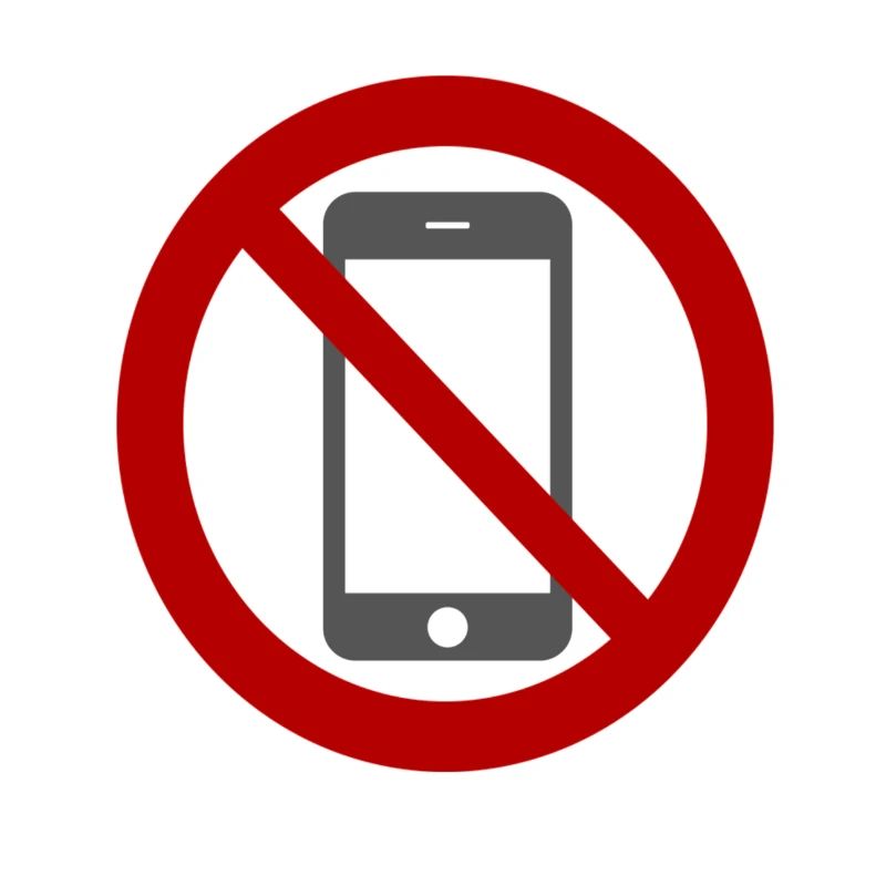 Mobile phone prohibited.