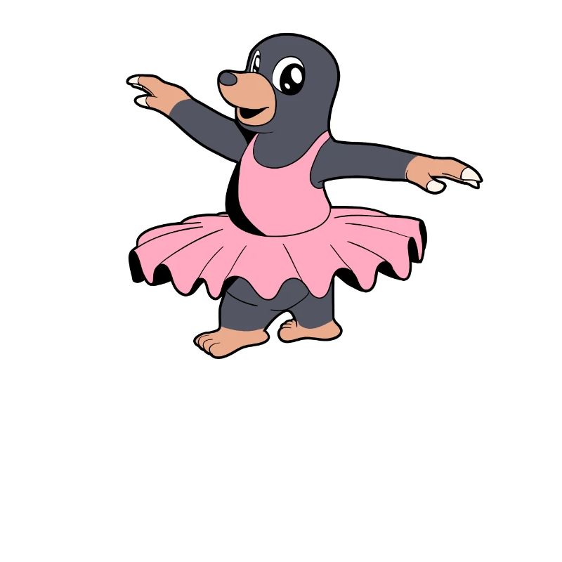 Comic Mole Dances Ballet - Ballerina
