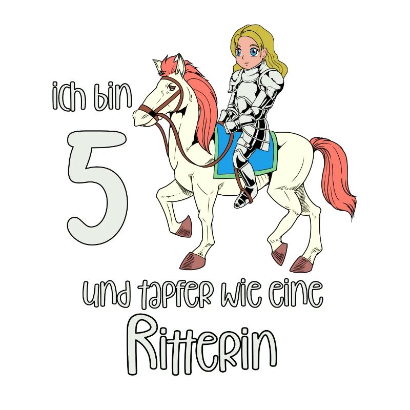 Geburtstagsshirt Ritterin - 5 Geburtstag Mädchen